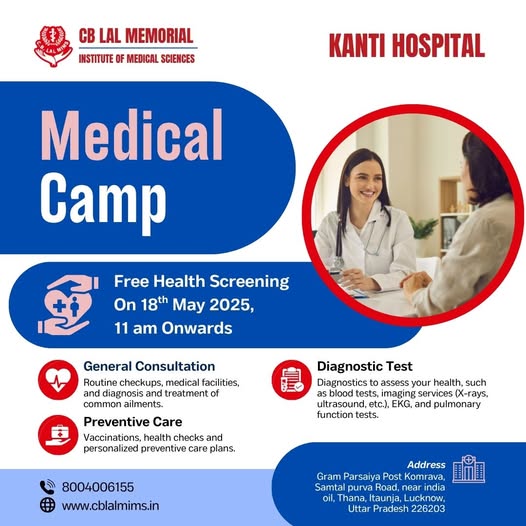 Kanti Hospital Inaugurated with a Grand Opening Ceremony and Free Medical Camp in Itaunja, Lucknow